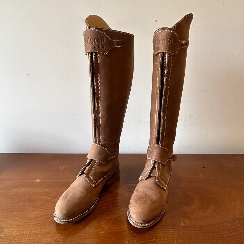 Tredstep Ladies Cashel Front Zip Tall Boot Calf Reg Mahogany